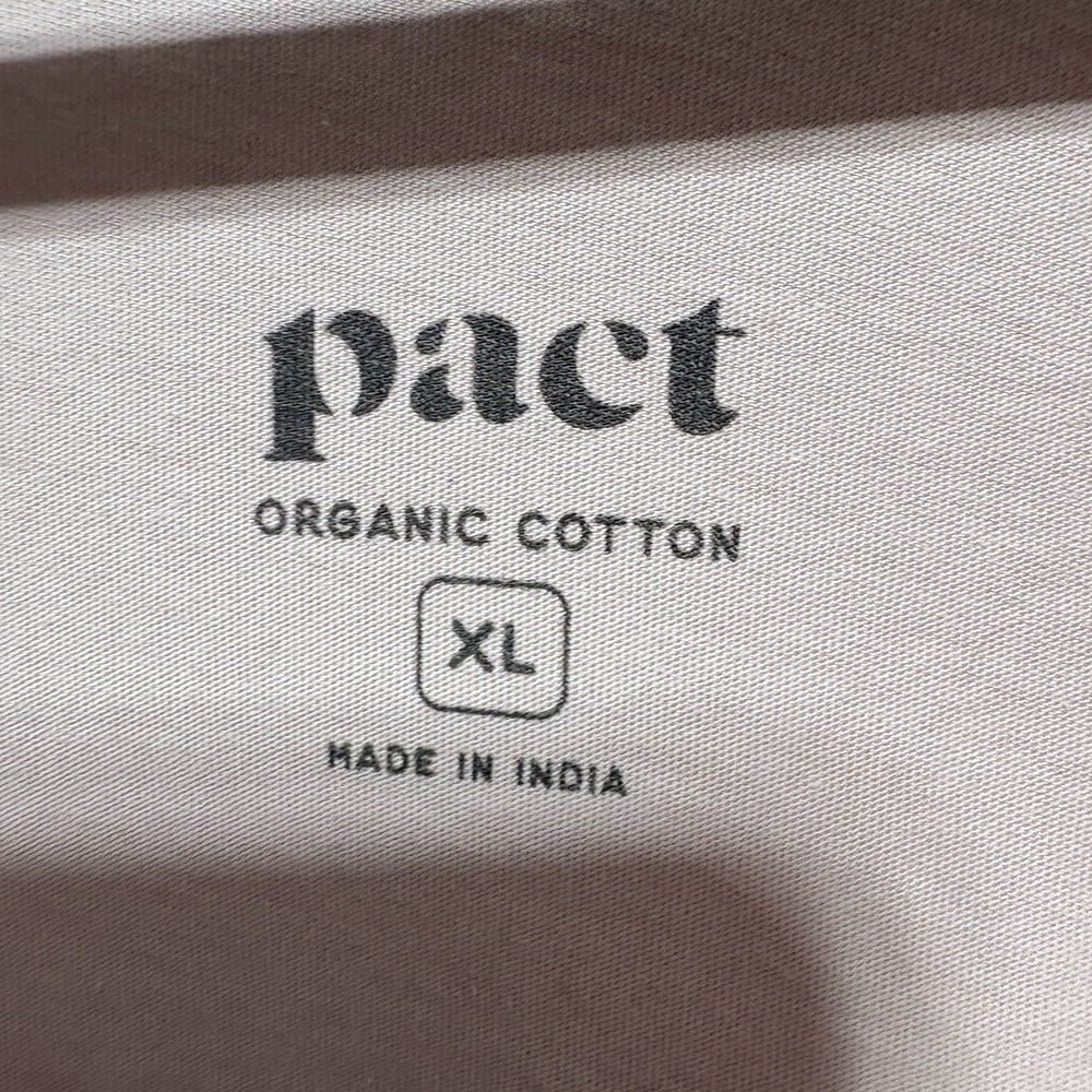 PACT TShirt Womens XL Pale Pink 3/4 Sleeve Organic Cotton Soft Scoop Neck - Picture 5 of 6